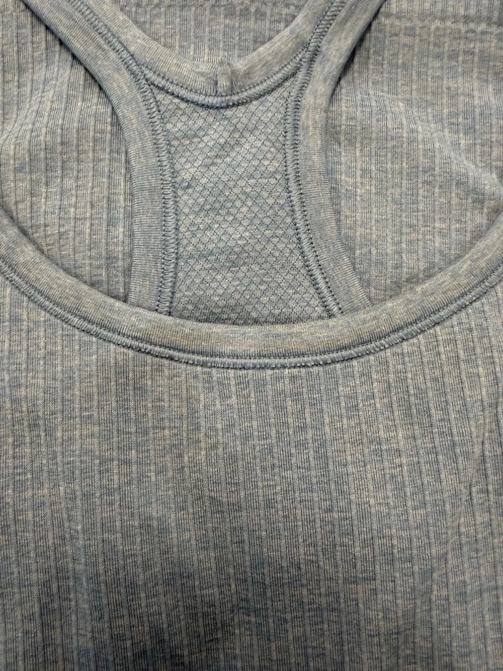 Lululemon (3) Ribbed Racerback Tank Tops - Blue, Mauve, Cream - Picture 8 of 9